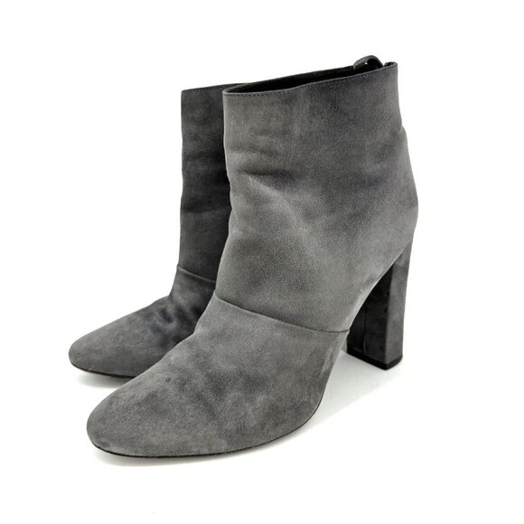 J.Crew Adele High Heeled Grey Suede Ankle Boots Booties Size 8 - Picture 10 of 10